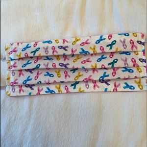 100% Cotton Cancer Ribbon Mask